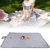 Outdoor Portable Machine Washable Oxford Cloth Picnic Pad Moistureproof Thicken Beach Ground Matblue White