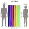 Ultra-Soft Oversized Rainbow Striped Beach Towel - Vibrant Rainbow Colors, Quick-Dry Microfiber, Strong Wrap Design for Beach