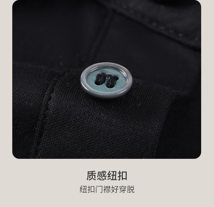 100% Horse Cotton Business and Leisure Men's Solid Color Polo Shirt Men's Long Sleeve T-shirt