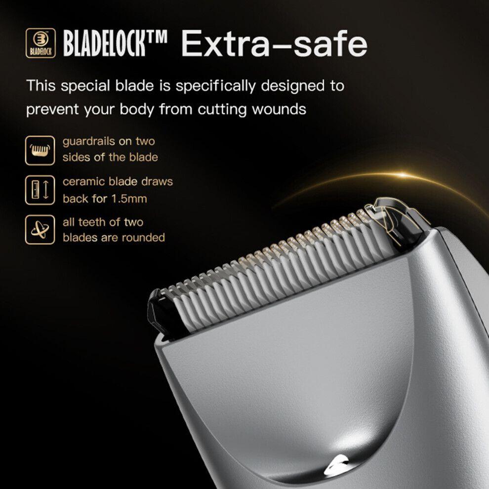 Tondeuse à poils pour hommes avec lumière LED, étanche, écran LCD, 5 W