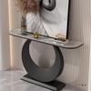 Light Luxury Italian Rock Slab Console Table: Modern Entryway Cabinet/End Table for Living Room