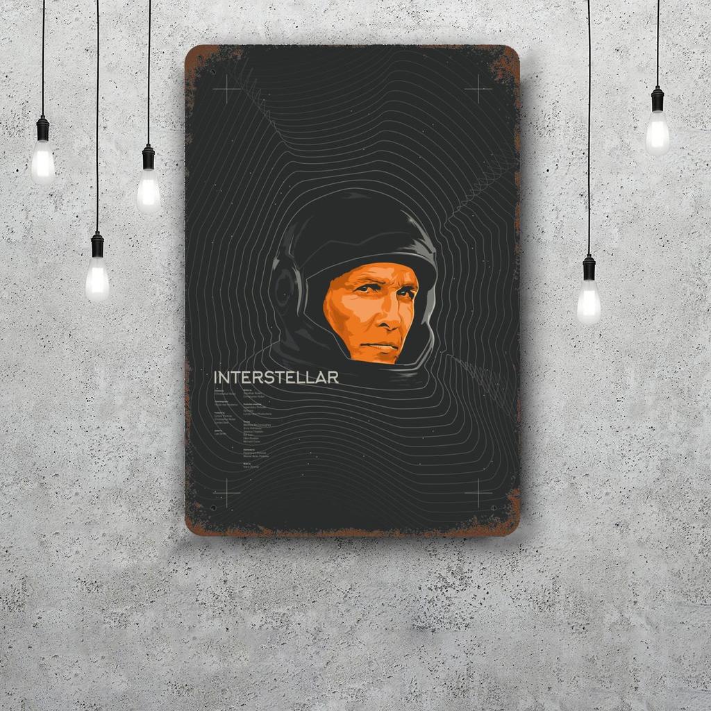 interstellar Decor Vintage Metal Signs Tin Signs Captain Poster Decor for Bar Pub Club Man Cave Wall Decoration