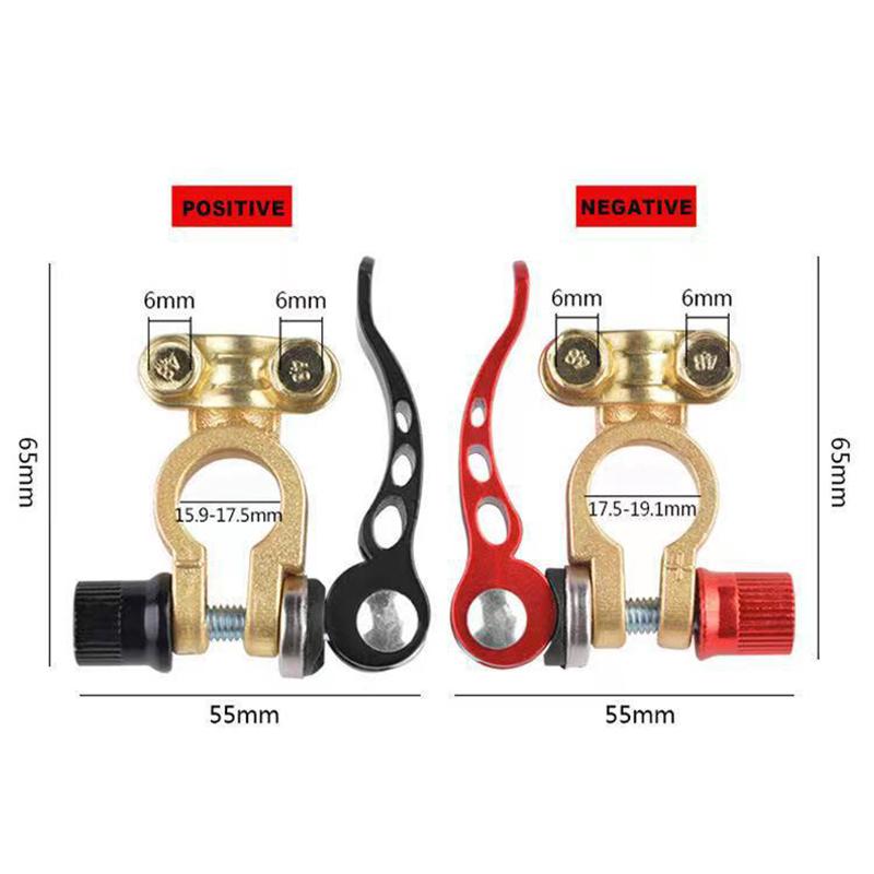 2Pcs Battery Terminals Connectors Clamps Quick Release for Caravan Car Van 12V
