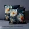 Pieces Vintage Floral Embossed Style Pillow Covers Polyester Sofa Decorative Cushion Cov Headboard Pillow (Without Pillow Core