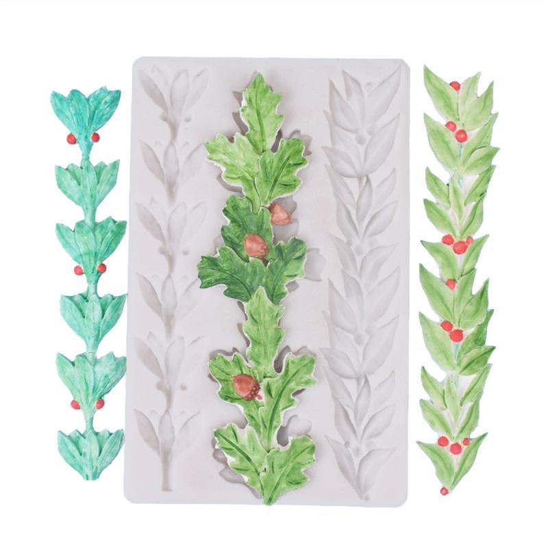 Leaf Fruit Silicone Mold Chocolate Candy Clay Mold for Diy Dessert Crystal Mold Handmade Cupcake Decor Baking Tool