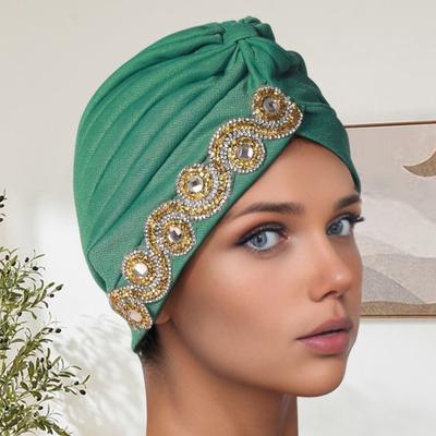 Damen Kopftuch Elastischer Kopfumfang Gedrehtes Design Turbanhut
