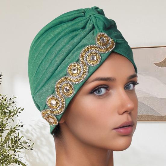 Women Headscarf Elastic Head Circumference Twisted Design Turban Hat