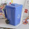 Mini Recycling Bin Mug Funny Trash Ceramic with Lid, Novelty Garbage Can Drinking Tea Cup Handle, Coffee Mug, Gag Gifts for Coworkers, Office