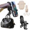 Rotatable Baby Stroller Hooks Stable Bicycle Hanging Double Hook Cart