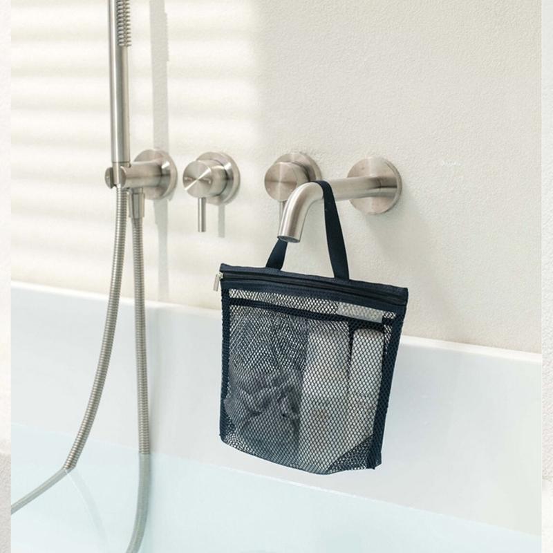 Stilvolle wasserdichte Mesh-Duschtasche Schnell trocknendes Design Zubehör für Fitnessstudio, Wohnheime und Camping Tragbar und robust