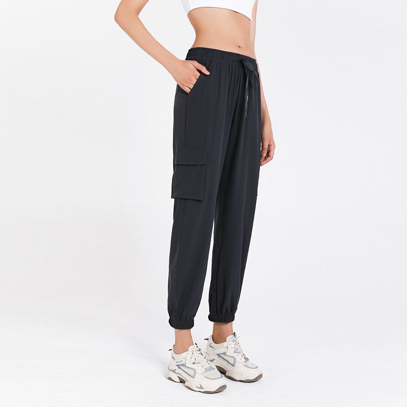 Women s Sport Pants Spring & Fall Fashion Straight-leg Loose Quick-Drying Breathable Ankle Banded Pants Running Fitness Pants Cargo Pants Women Smoky Gray Smoky Gray S