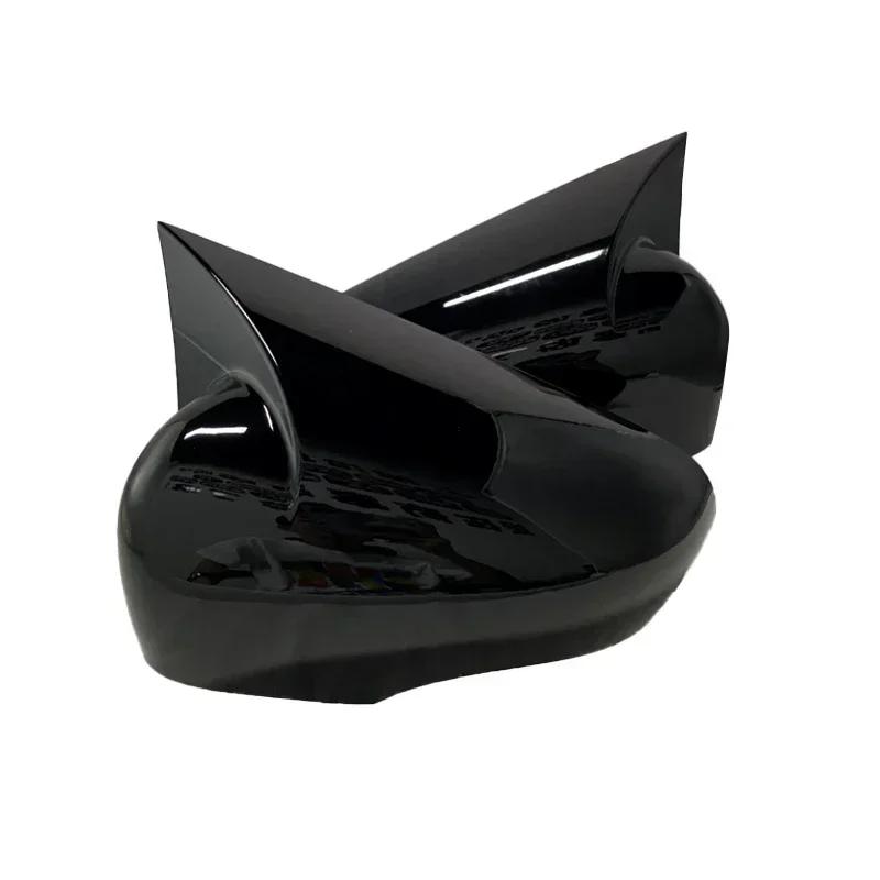 Seitenspiegelabdeckung für Clio 4 IV 2012-2020 Renault Autozubehör RS GT Glänzend Piano Schwarz Tuning Auto Sport Fledermaus Design