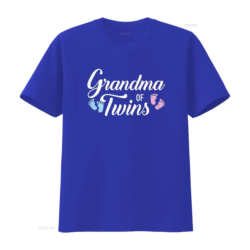 Grandma of twins T Shirt vintage Washed Comfortable Slightly designer clothes homme streetwear graphic Stretched Breathable