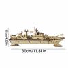 3D Puzzle DIY Wooden Toy Warship Assembly Model Adult Birthday, Halloween, Christmas Gift
