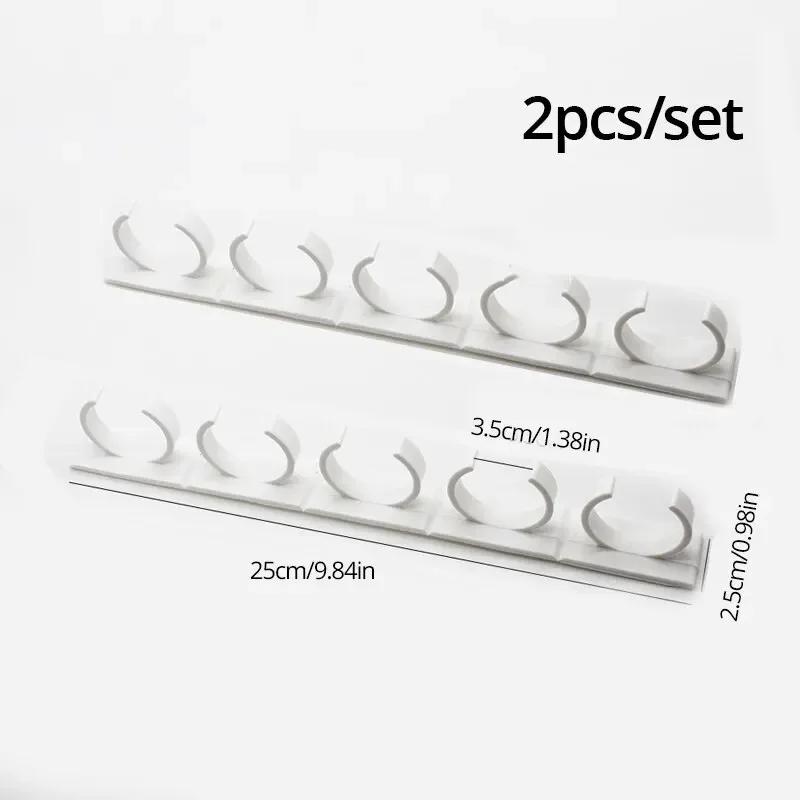 2pcs Grey Plastic Kitchen Jar Rack Wall-Mounted Adhesive Seasoning Bottles Holder Spice Bottle Holder Tool Kitchen Storage Rack