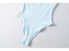 2025 European & American One-Shoulder Ruched Bodysuit: Sexy, Slim Fit Summer Top