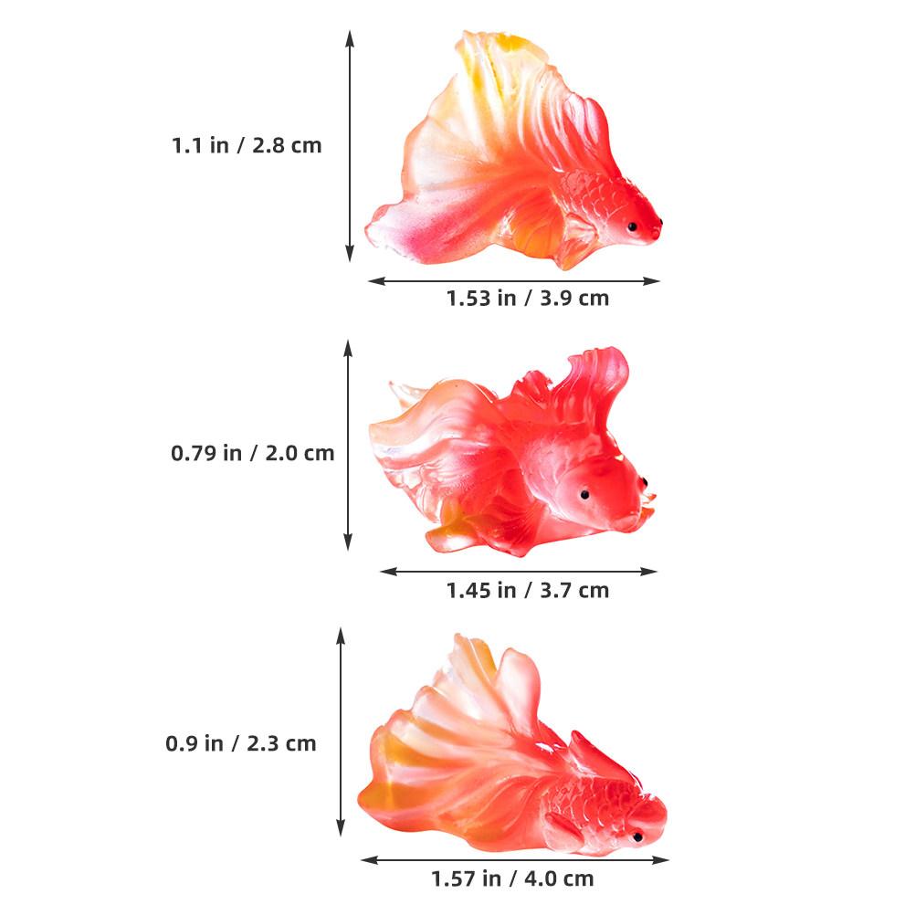 

6Pcs Mini Resin Goldfish Realistic Aquarium Decoration DIY Fish Tank Accessories Micro Landscape Home Office Decoration красный
