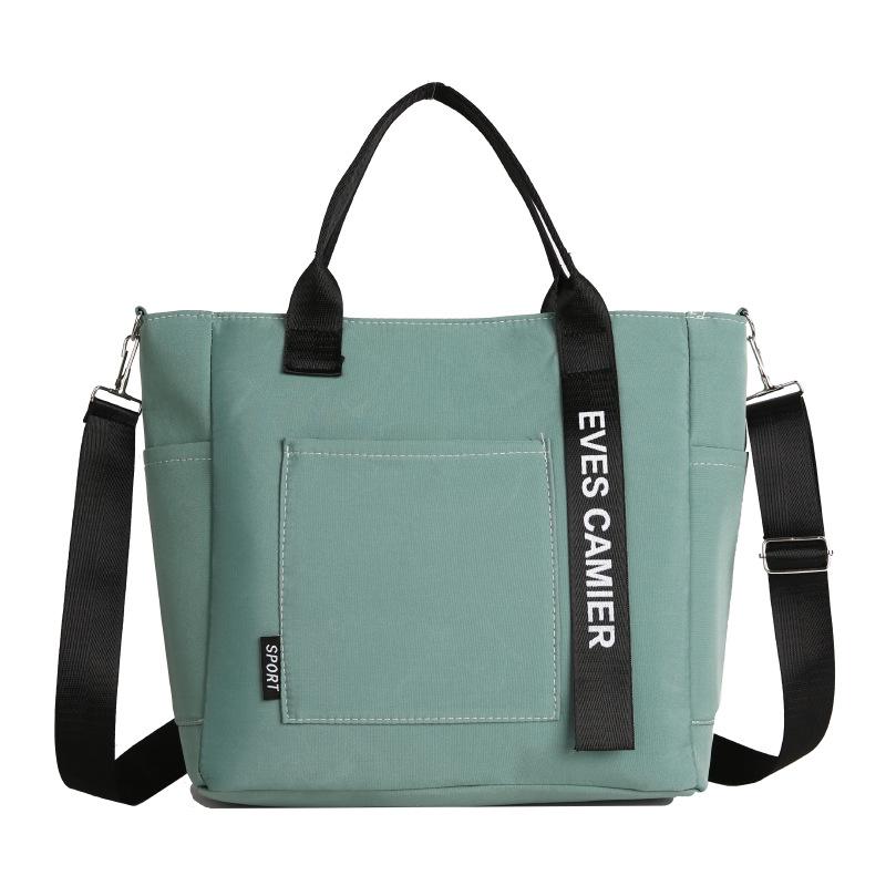 New Casual Tote Large Capacity Shoulder Bag Nylon Waterproof Canvas Handbag Simple Fashion Messenger Bags For Schoolgirl