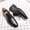 Spring and Autumn Lace-Up Business Leather Shoes Large Size Dress Leather Shoes Professional Office Black Oxford Leather Shoes Men