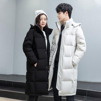 New Chinese Long Knee Couple Down Jacket Thickened Fashion Trend