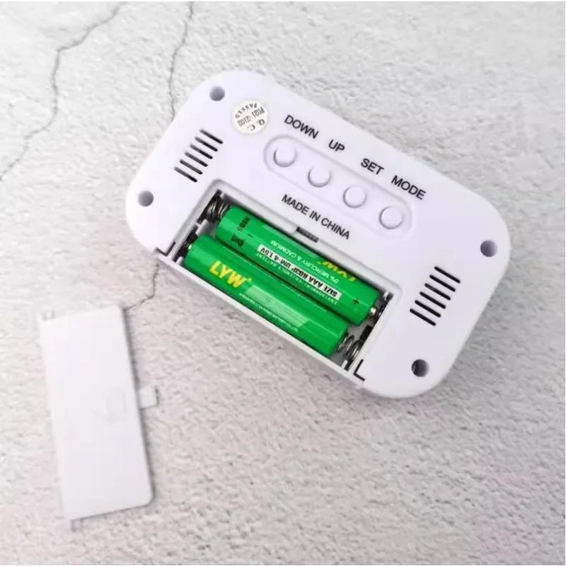 Modern LED Digital Alarm Clock with Calendar Temperature Display, Smart Desk Clock for Home Office Bedroom Decor, Snooze Night