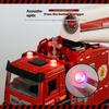 1/32 Spray Caminhão de Bombeiros Brinquedo Liga de Metal Diecast Modelo Elétrico Spray de Água Resgate Veículo de Combate a Incêndio Brinquedo Decoração Presente para Crianças