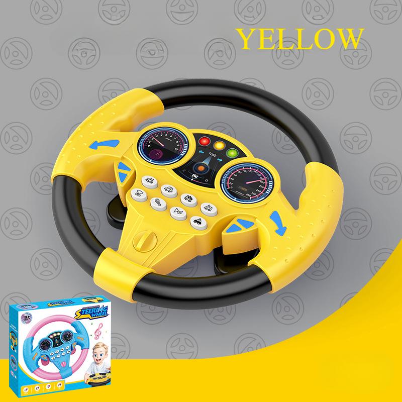 Simulace svítící hračky na volantu pro kojence Dětská hračka Děti v raném vzdělávání Kopiloti Kočárek Volant Vokální hračky