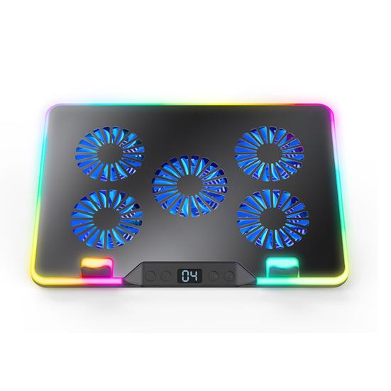 Laptop Radiator Cooler Stand Digital Display Height Adjustable Low Noise Portable Notebook Stand Gaming Laptop Cooling Pad