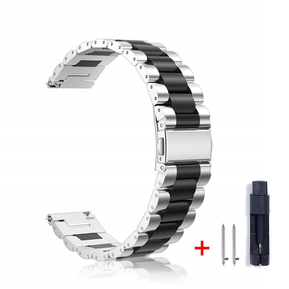 Stainless Steel Strap For Amazfit GTR 4 GTR 47mm 2e Metal Mesh Band For Amazfit GTS 4 mini/Bip 3 Pro/Stratos Wristband Bracelet