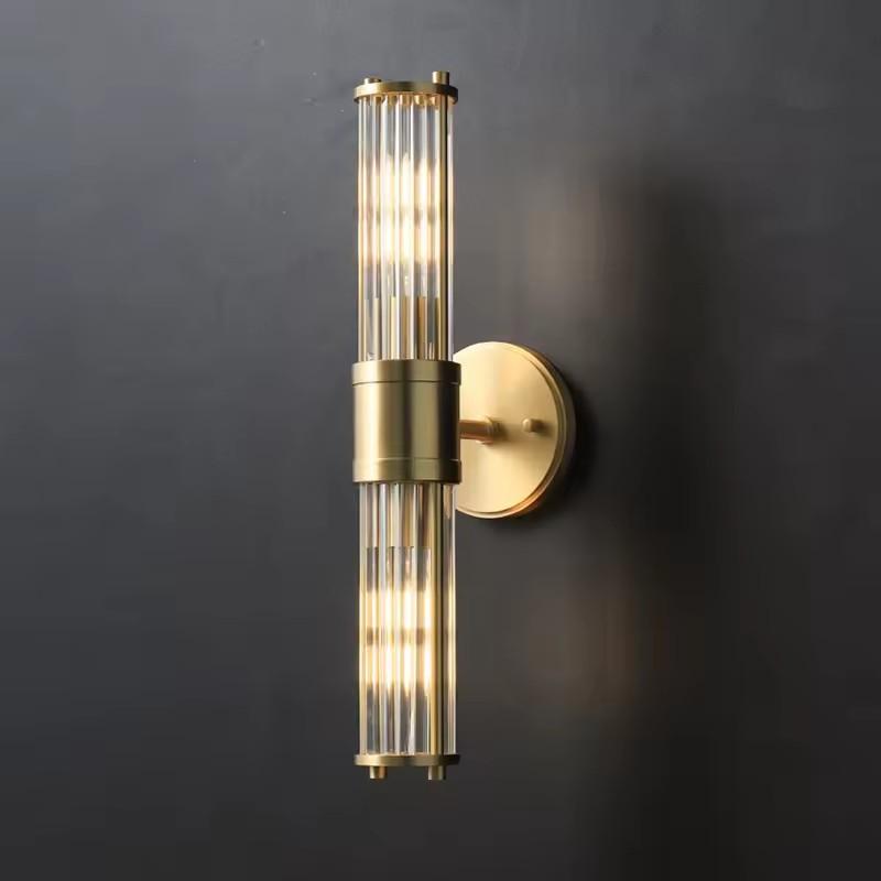 Nordic Luxury Crystal LED Brass Wall Lamp Modern Bedroom Living Room Dining Room Lighting Fixtures Room Decoration Wall Lamp
