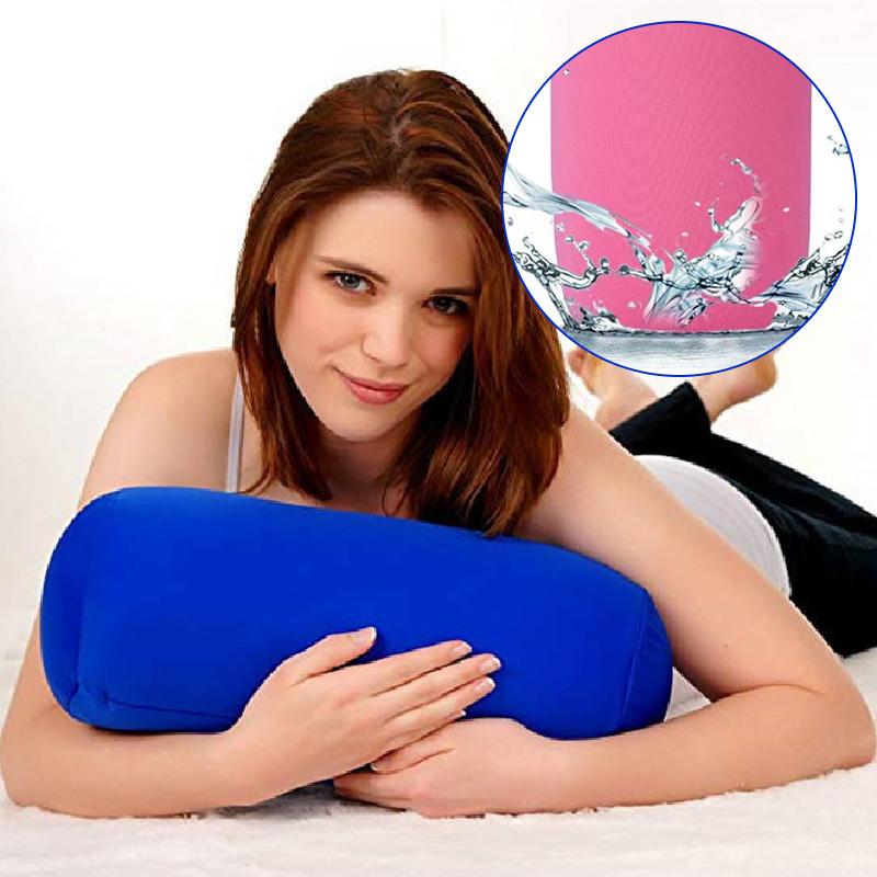 Zylindrisches Kissen Eingebaute Schaumstoffpartikel Mikroperlen-Rollkissen Gefülltes Sofakissen Schlafzimmer Schlaf Überwurfkissen Nacken Kopf Rücken