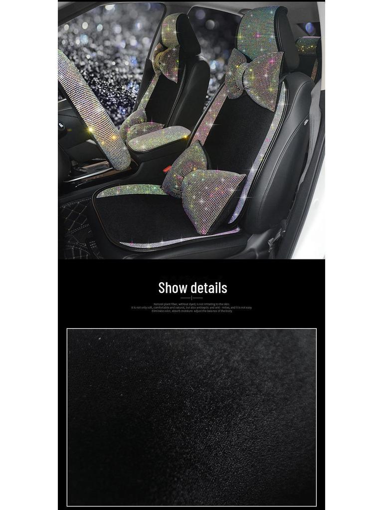 Set de perne auto pentru scaun auto Sparkling Diamond pentru femei - 4 anotimpuri, potrivire universală, design simplu, piesă individuală sau din trei piese