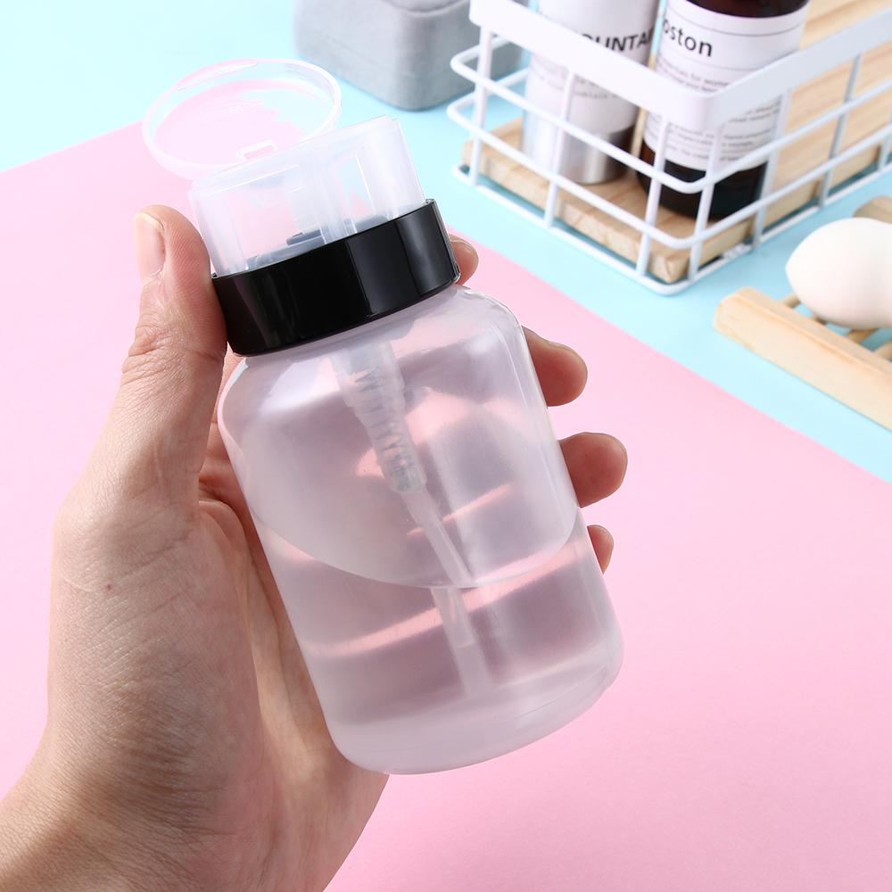 Gel Cleaner Liquid 200mL Nail Polish Remover Empty Bottle Pump Dispenser Container Clean Acetone