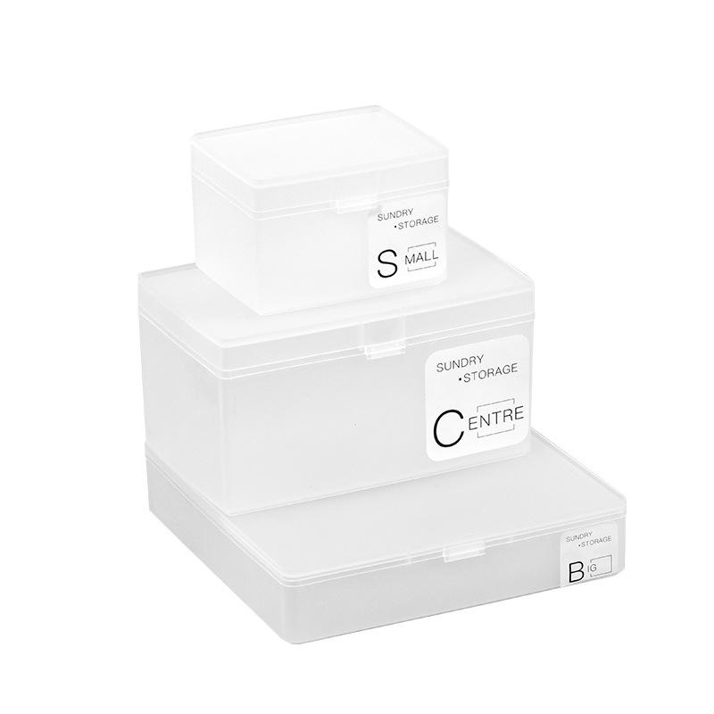 Stackable Plastic Storage Box with Lid for Cosmetics, Stationery, and Dorm Essentials