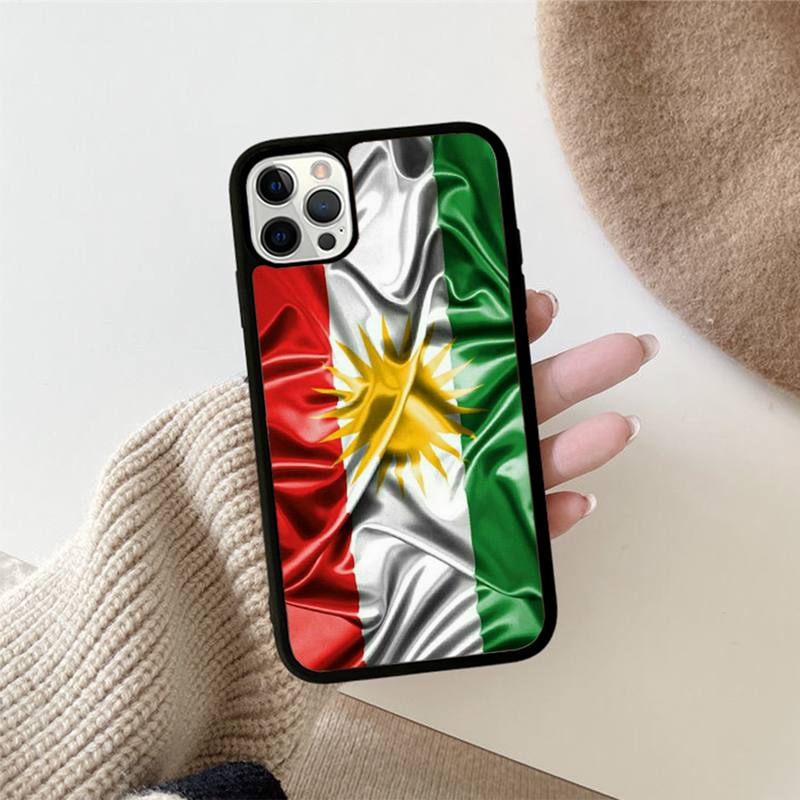 

Kurdish flag Phone Case Silicone PC+TPU Case for iPhone 11 12 13 Pro Max 8 7 6 Plus X SE XR Hard Fundas 13 Pro Max