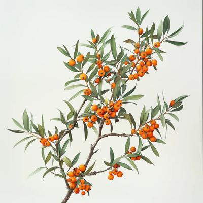 50 Sea Buckthorn Seeds (Hippophae Rhamnoides)