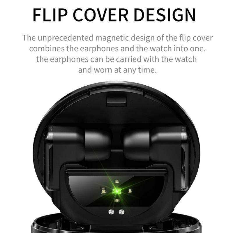 Smart Watch with Earbuds 1.39 Inch Fitness Watch 2 In 1 Calories Sleep Monitor Heart Rate Blood Pressure Monitor Bluetooth Watch