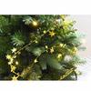 2Pcs Christmas Tree Pendant Wire Glitter Five-pointed Star Garland Home Decoration with Pull Flower Zipper Leaf