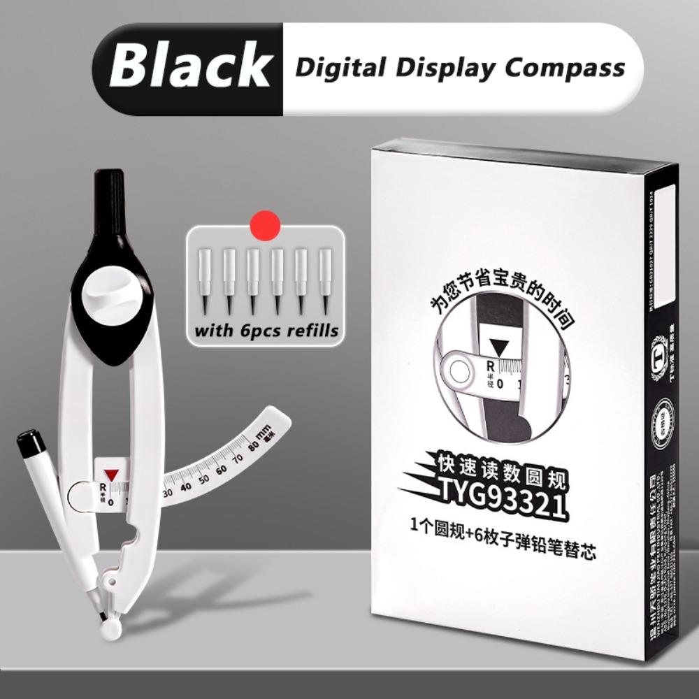 With Scale Digital Display Compass 1-13cm Diameter Drawing Circles Tool  Students Use