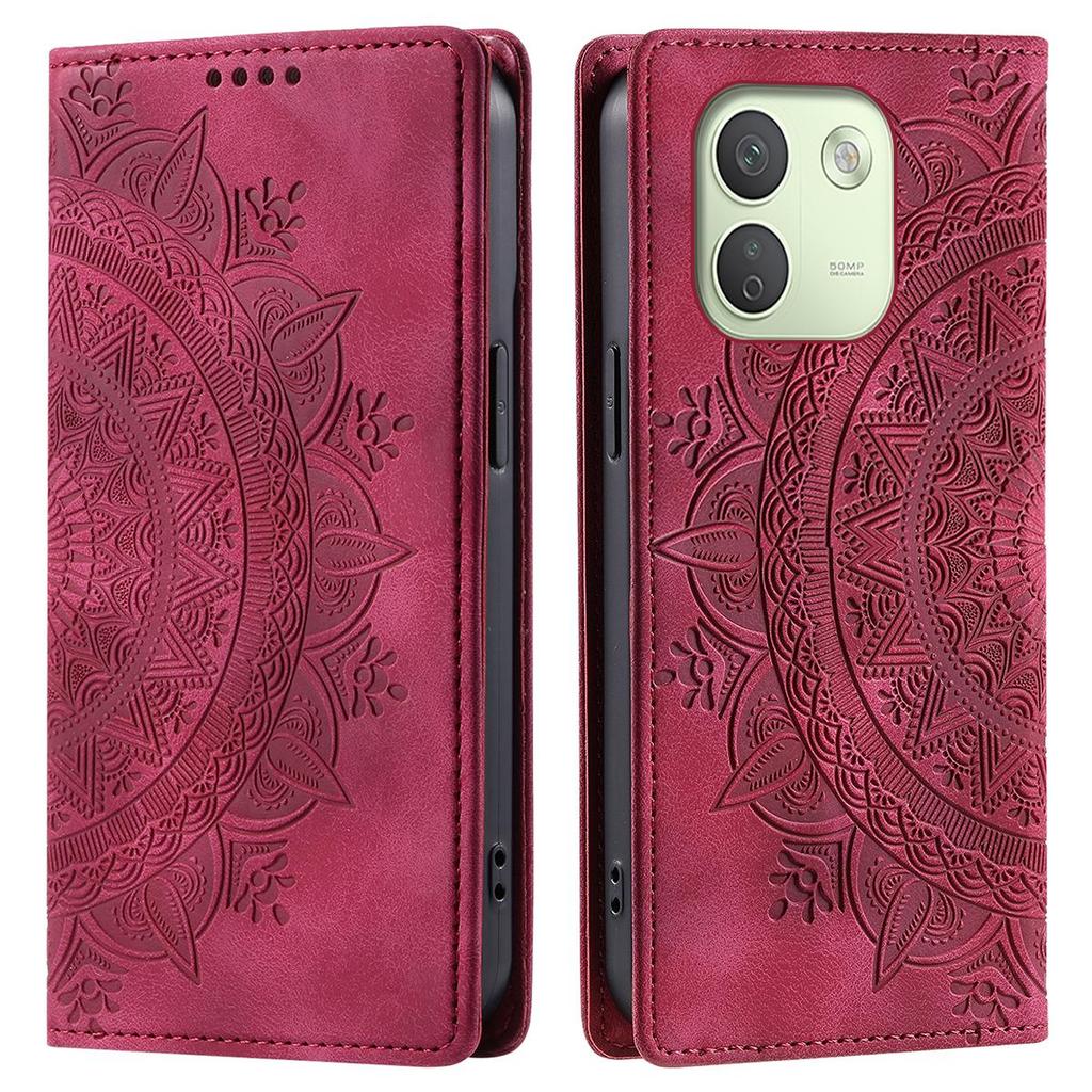 for Xiaomi Redmi Note 17 Pro Max 5G Mandala Embossed PU Leather Flip Wallet Case Magnetic Closure Cover