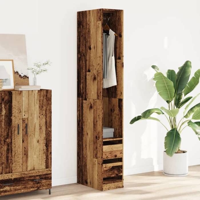 VidaXL Garde-robe vieux bois 30x50x200 cm bois d'ingénierie 3307745