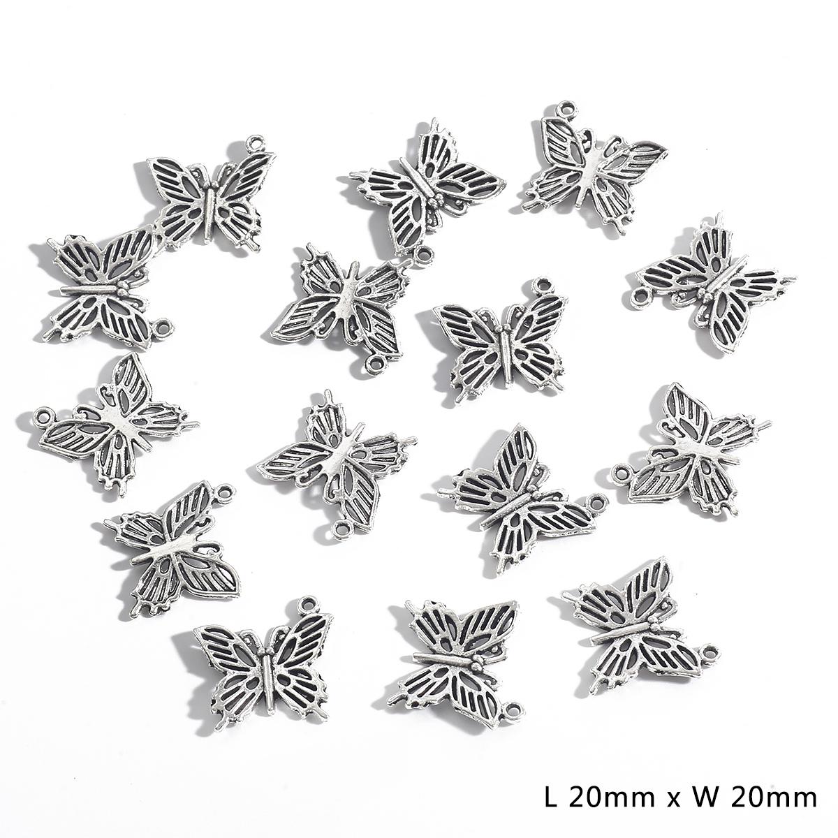 

10-30 шт. модные металлические серебряные подвески в виде животных, ожерелье, бусины, браслеты «сделай сам» 05 20×20mm 20pcs серебряный