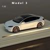 1:32 Tesla Model 3 Legierung Auto Modell Simulation Sound und Licht Rückziehbar Spielzeugauto Metallauto Jungen Sammlung Ornamente Geschenk