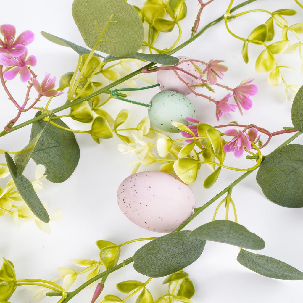 180CM Easter Egg Spring Artificial Rattan DIY Home Mantel Party Rustic Wall Festival Decoration