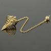 Metal Pendulum Pendulos Radiestesia Pendulums for Dowsing Divination Spiral Cone Antique Gold Color Silver Color Reiki Jewelry