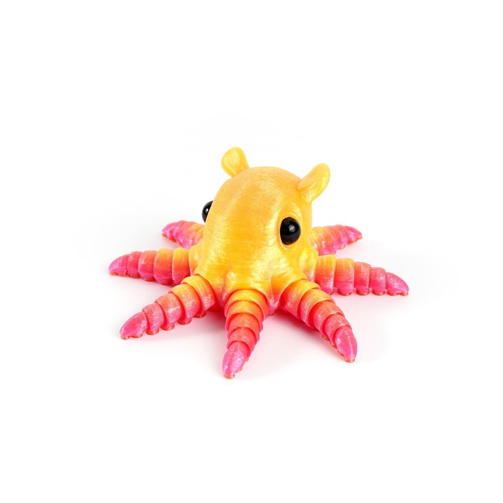 Пластик PLA 3D-печатная модель осьминога Многосуставчатый Подвижный осьминог Настольные украшения 7 цветов Симуляция животного Модель для детей