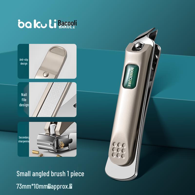 Zinc Alloy Anti-Splash Nail Clipper Set with Angled Cuticle Nipper