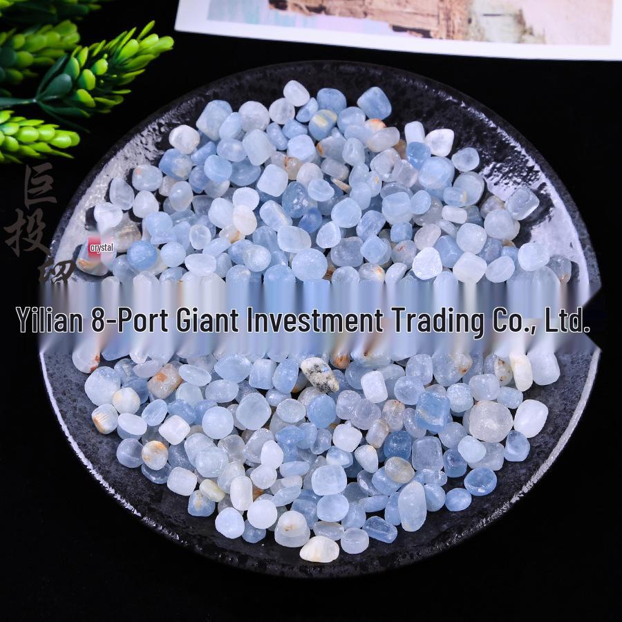 

Matte Blue Chalcedony Gravel Decoration: Perfect for Background Walls, Bonsai, Fish Tanks, and Educational Science Displays.