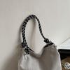 Vintage Large Capacity Corduroy Bag Women's Solid Color Underarm Shoulder Bag