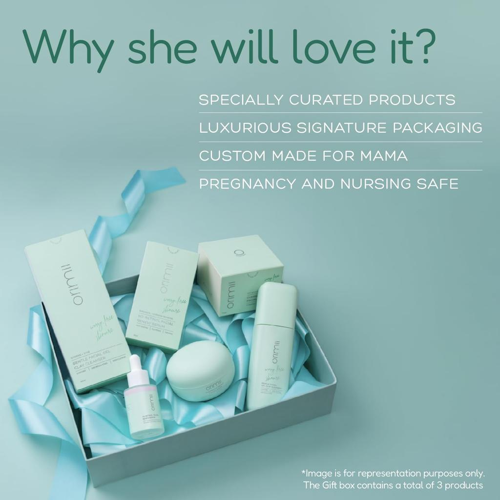 Orimii Mother Like No Other Pregnancy Safe Skincare Gift Box With Bump Butter, Belly Elixir & Foot Gel